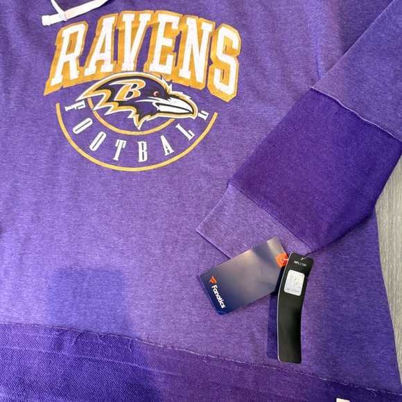 Fanatics Baltimore Ravens Purple Football Hoodie Womens XL NWT NFL - Picture 2 of 6